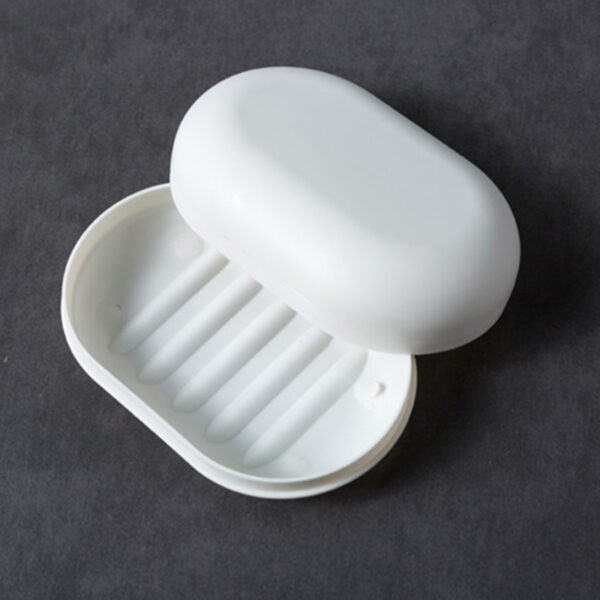 Soap Dish with Lid Oval Soap Box Super Sealed Storage Box Waterproof Travel Home Bathroom Soap Storage Box Plastic Soap Box - Image 5