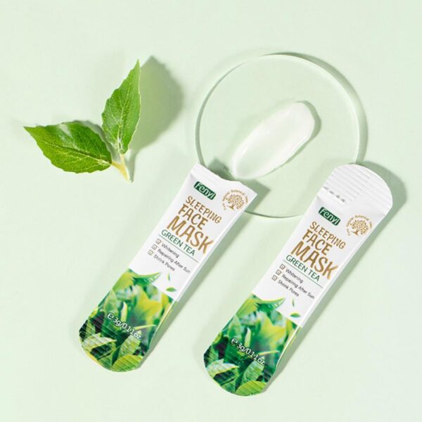Green Tea Mask Oil Control Moisturizing Cleansing Mask Acne Atreatment Blackhead Removal Sleeping Face Mask Skin Care TSLM1 - Image 5