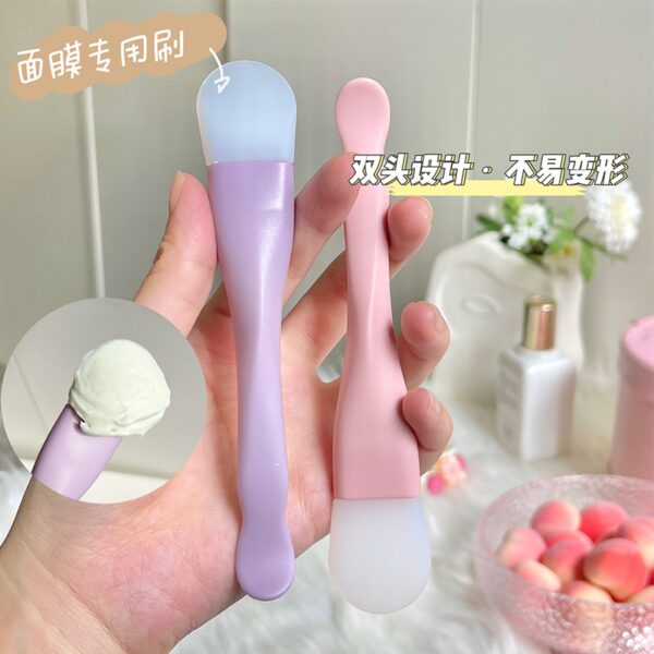 Double Head Silicone Facial Mask Brush Face Cleaning Scraper Daub Type Mud Film Special Brush Beauty Tool Skin Care Tools - Image 3