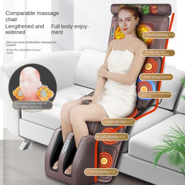 Electric Massage Mattress Vibrating Heating Infrared Massager Kneading Mat For Neck Back Foot Full Body Pain Relief Relaxation - Image 2
