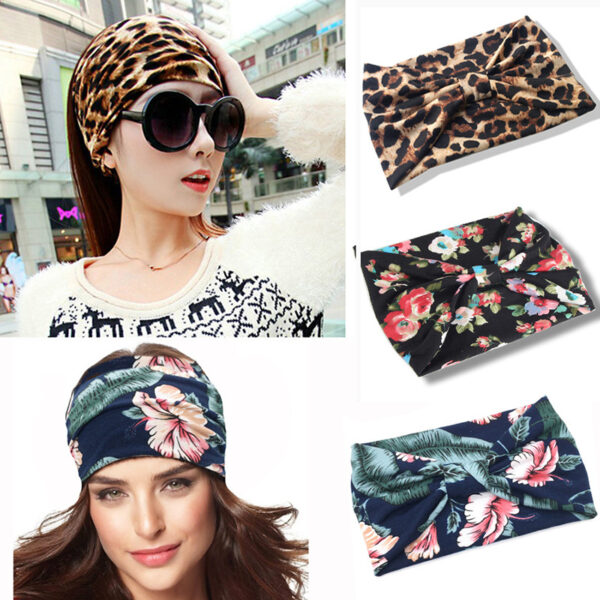 Bohemian Wide Cotton Stretch Headbands Women Headwrap Turban Headwear Bandage Hairbands Bandana Wide Headbands Hair Accessories - Image 2