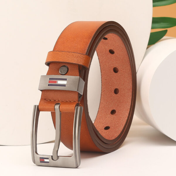 Fashion Square Buckle PU Leather Belt For Men Luxury Designer Brand Business Pants Jeans Mens Belts - Image 2