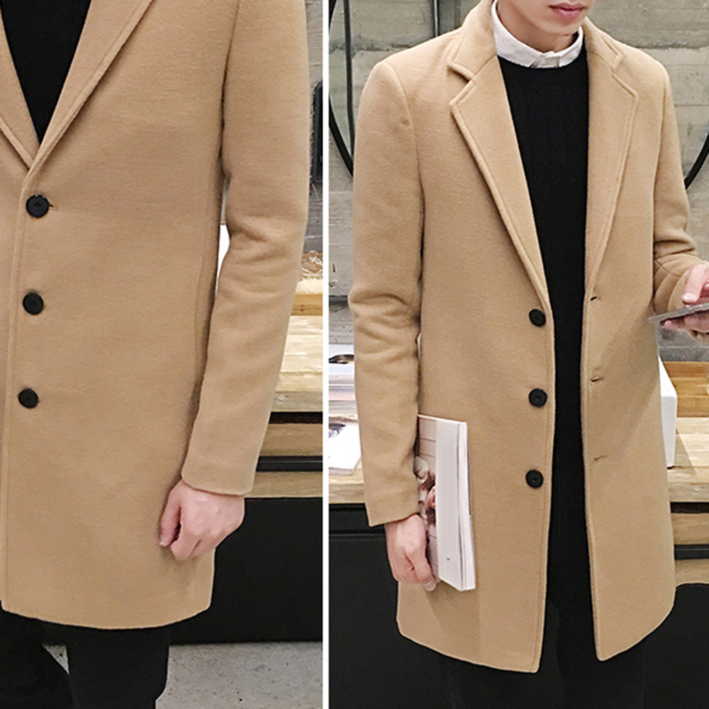 Male jacket Men's Fashion Boutique Solid Color Business Casual Woolen Coats / Male High-end Slim Jackets Men's coat 2021 Male jacket Men's Fashion Boutique Solid Color Business Casual Woolen Coats / Male High-end Slim Jackets Men's coat 2021