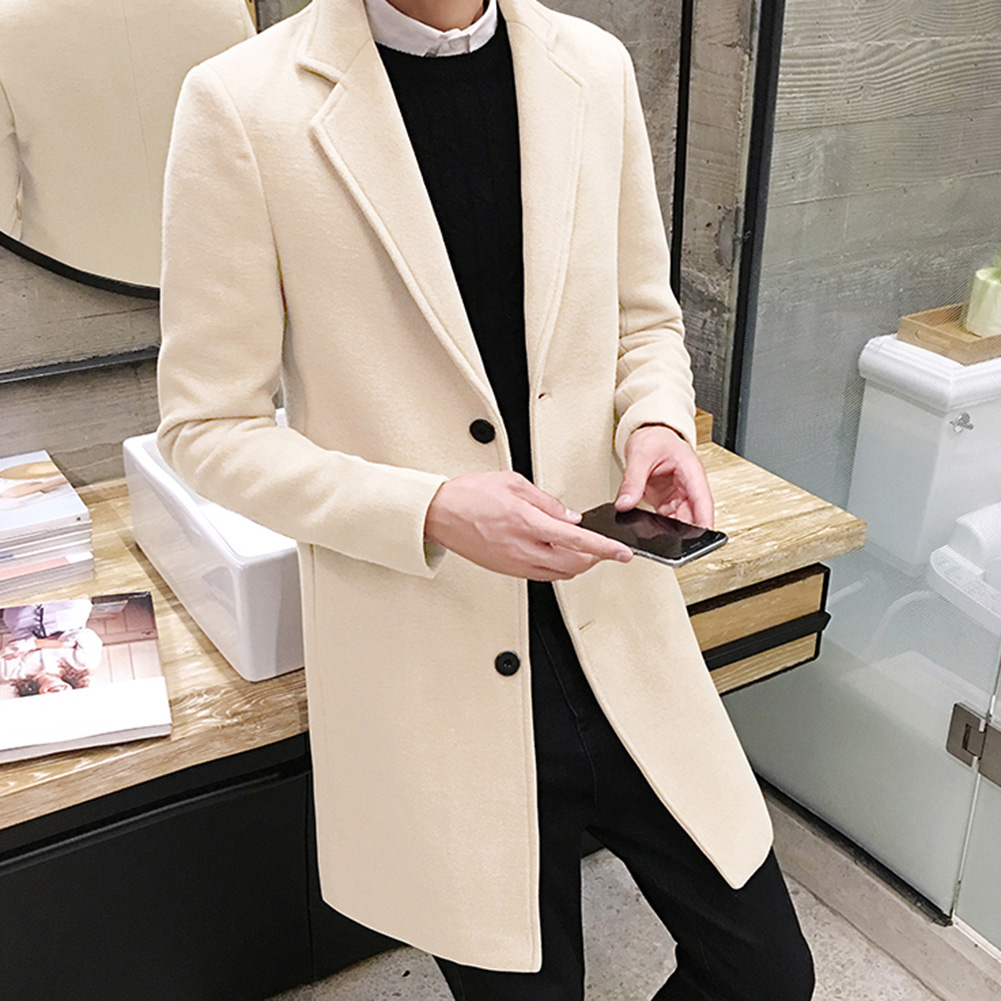 Male jacket Men's Fashion Boutique Solid Color Business Casual Woolen Coats / Male High-end Slim Jackets Men's coat 2021 Male jacket Men's Fashion Boutique Solid Color Business Casual Woolen Coats / Male High-end Slim Jackets Men's coat 2021