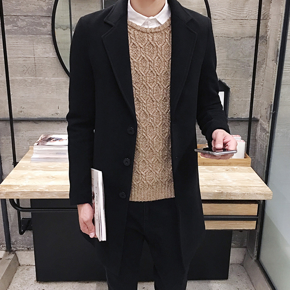 Male jacket Men's Fashion Boutique Solid Color Business Casual Woolen Coats / Male High-end Slim Jackets Men's coat 2021 Male jacket Men's Fashion Boutique Solid Color Business Casual Woolen Coats / Male High-end Slim Jackets Men's coat 2021