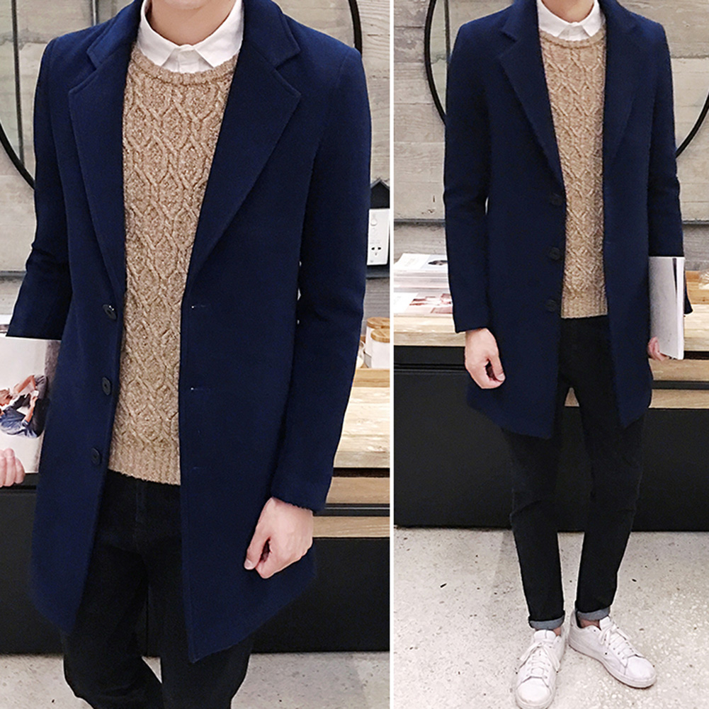 Male jacket Men's Fashion Boutique Solid Color Business Casual Woolen Coats / Male High-end Slim Jackets Men's coat 2021 Male jacket Men's Fashion Boutique Solid Color Business Casual Woolen Coats / Male High-end Slim Jackets Men's coat 2021