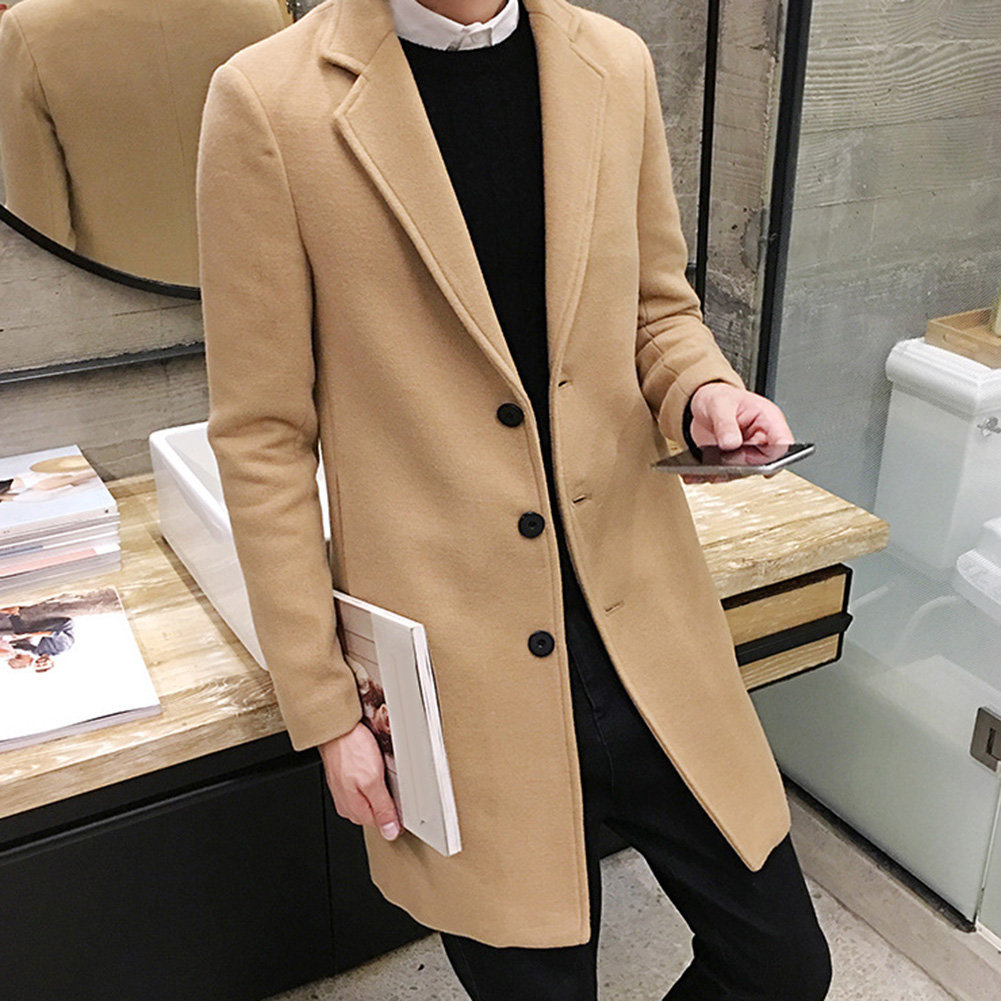 Male jacket Men's Fashion Boutique Solid Color Business Casual Woolen Coats / Male High-end Slim Jackets Men's coat 2021 Male jacket Men's Fashion Boutique Solid Color Business Casual Woolen Coats / Male High-end Slim Jackets Men's coat 2021