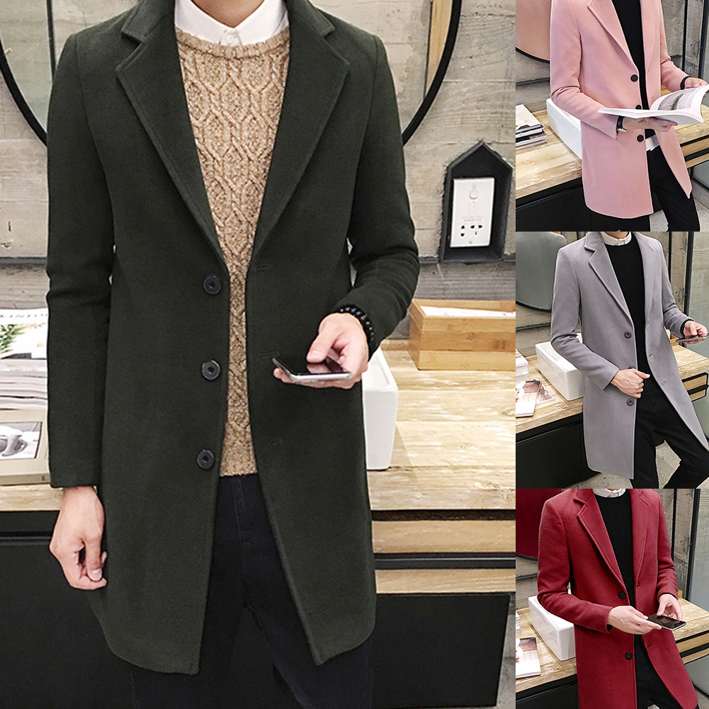 Male jacket Men's Fashion Boutique Solid Color Business Casual Woolen Coats / Male High-end Slim Jackets Men's coat 2021 Male jacket Men's Fashion Boutique Solid Color Business Casual Woolen Coats / Male High-end Slim Jackets Men's coat 2021