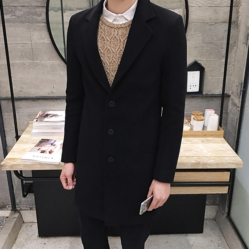 Male jacket Men's Fashion Boutique Solid Color Business Casual Woolen Coats / Male High-end Slim Jackets Men's coat 2021 Male jacket Men's Fashion Boutique Solid Color Business Casual Woolen Coats / Male High-end Slim Jackets Men's coat 2021