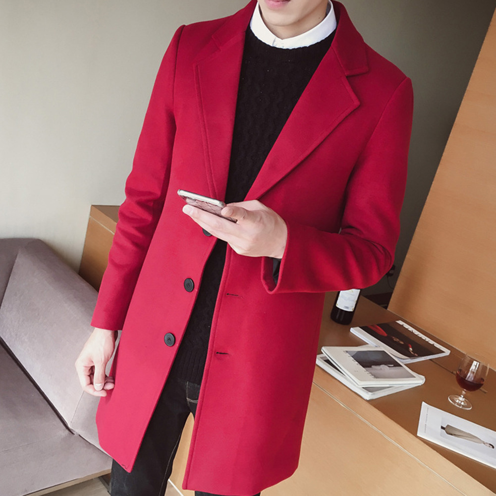 Male jacket Men's Fashion Boutique Solid Color Business Casual Woolen Coats / Male High-end Slim Jackets Men's coat 2021 Male jacket Men's Fashion Boutique Solid Color Business Casual Woolen Coats / Male High-end Slim Jackets Men's coat 2021