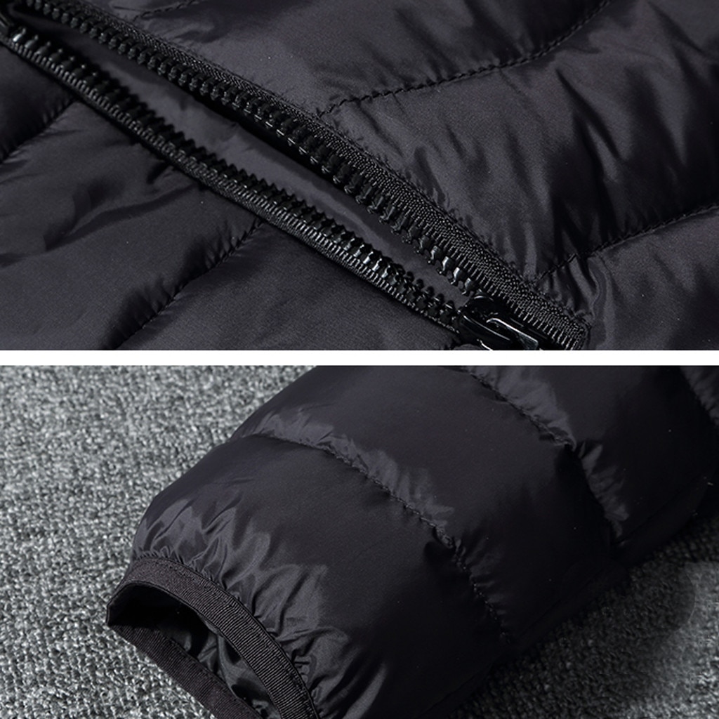 Winter Men's Smart Usb Abdominal Back Electric Heating Warm Down Cotton Jacket Casual Coat Streetwear Moletom Masculinos