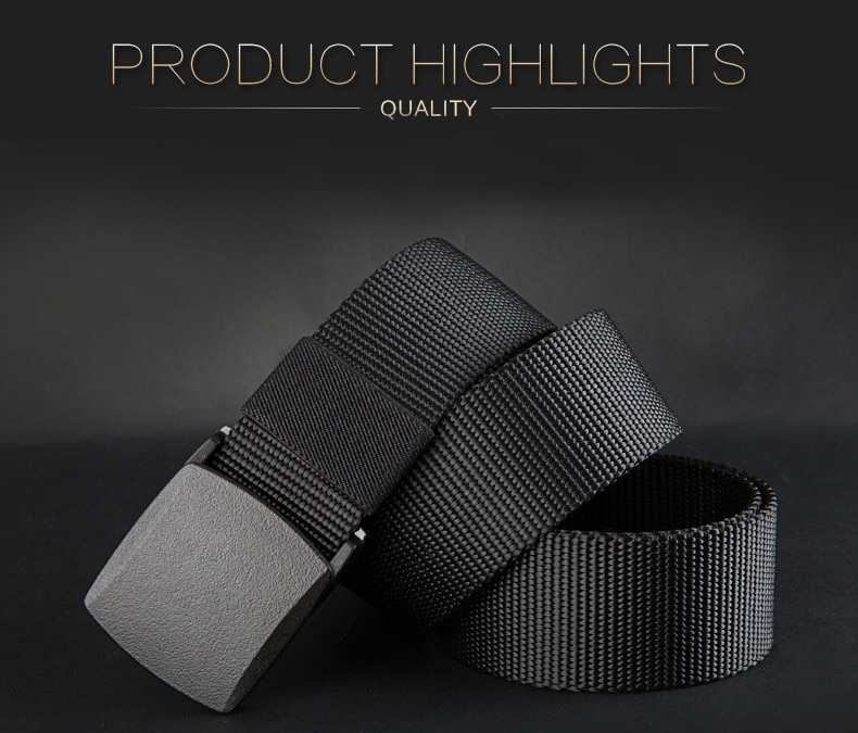 Automatic Buckle Nylon Male Army Tactical Belt Mens Military Waist Canvas Belts High Quality Strap