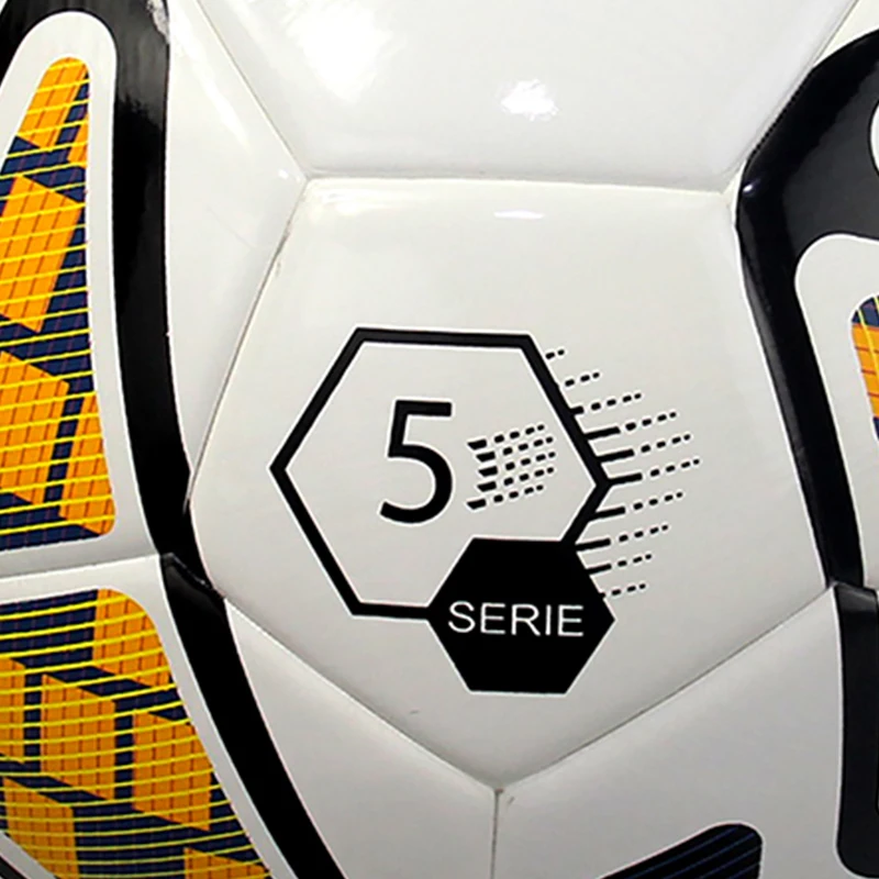 Standard Size 5 PU Leather Wear-Resistant Soccer Ball Competition Sports Training Football Waterproof Anti-Slip Footy Ball