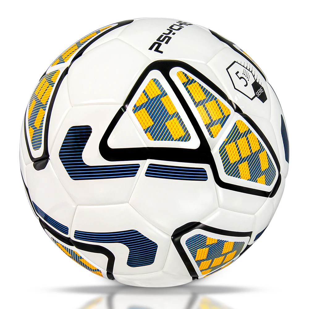 Standard Size 5 PU Leather Wear-Resistant Soccer Ball Competition Sports Training Football Waterproof Anti-Slip Footy Ball