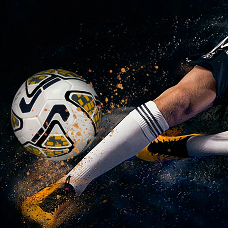 Standard Size 5 PU Leather Wear-Resistant Soccer Ball Competition Sports Training Football Waterproof Anti-Slip Footy Ball