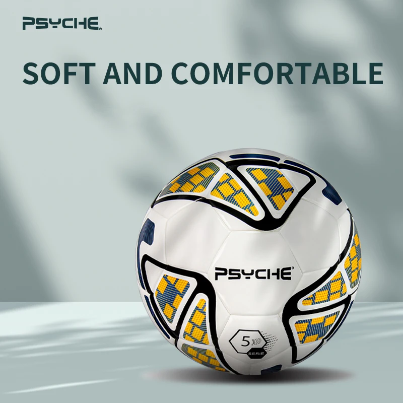 Standard Size 5 PU Leather Wear-Resistant Soccer Ball Competition Sports Training Football Waterproof Anti-Slip Footy Ball