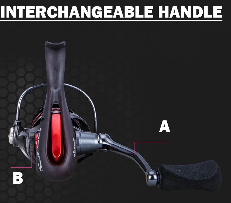 OKUMA Inspira Spinning Fishing Reel Carbon Frame Lightweight Red/Blue/White 5.0:1 8+1BB 5.9-7.9KG Power Freshwater Reels OKUMA Inspira Spinning Fishing Reel Carbon Frame Lightweight Red/Blue/White 5.0:1 8+1BB 5.9-7.9KG Power Freshwater Reels