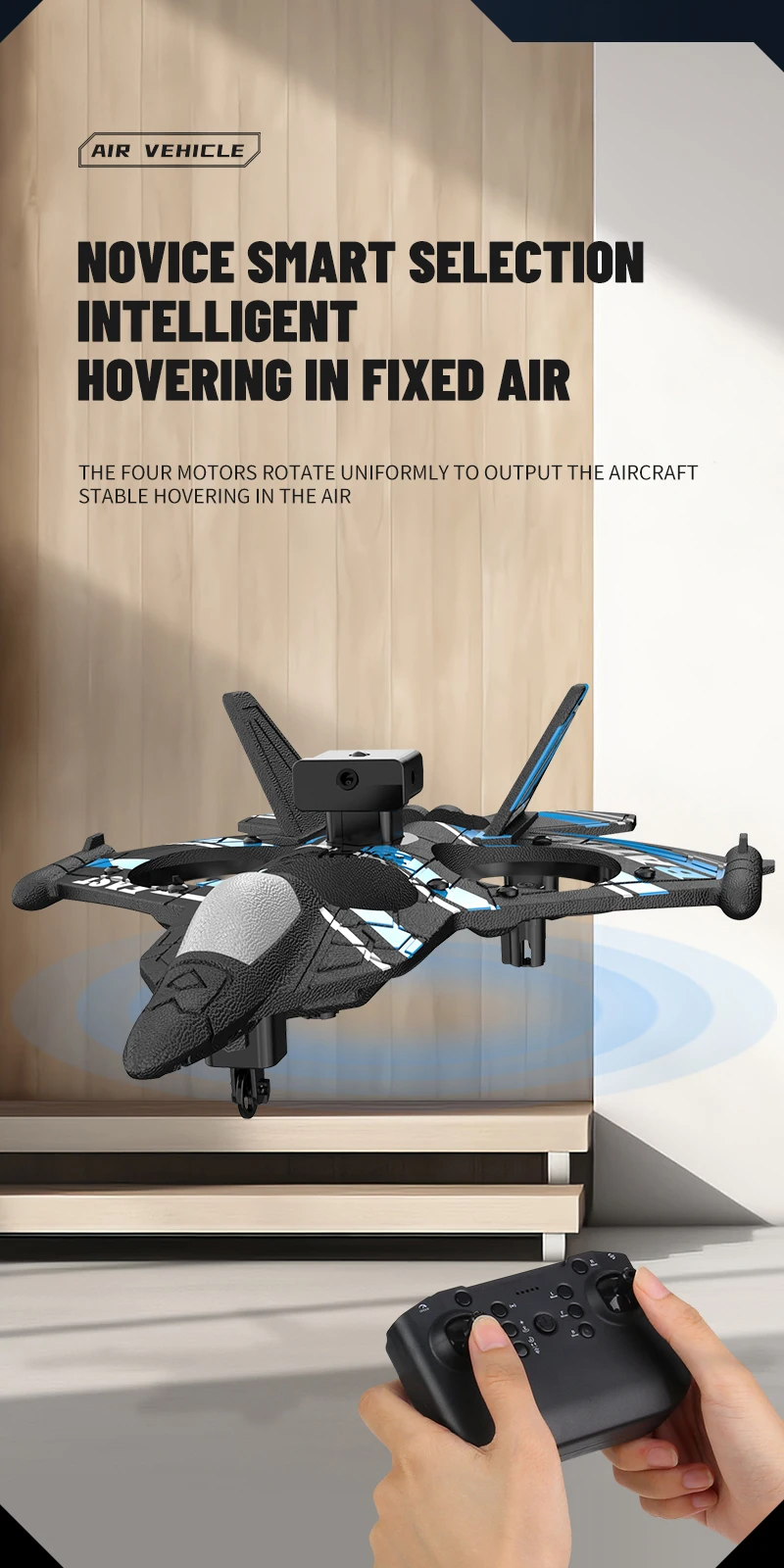 2.4G RC Aircraft with Camera Obstacle Avoidance Airplane Fighter EPP Foam Plane Remote Control Helicopter Toys For Children Gift