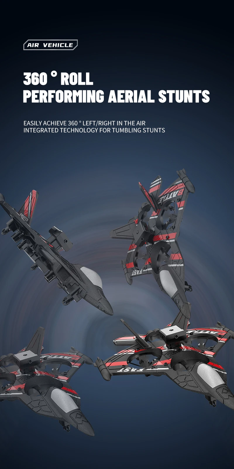 2.4G RC Aircraft with Camera Obstacle Avoidance Airplane Fighter EPP Foam Plane Remote Control Helicopter Toys For Children Gift