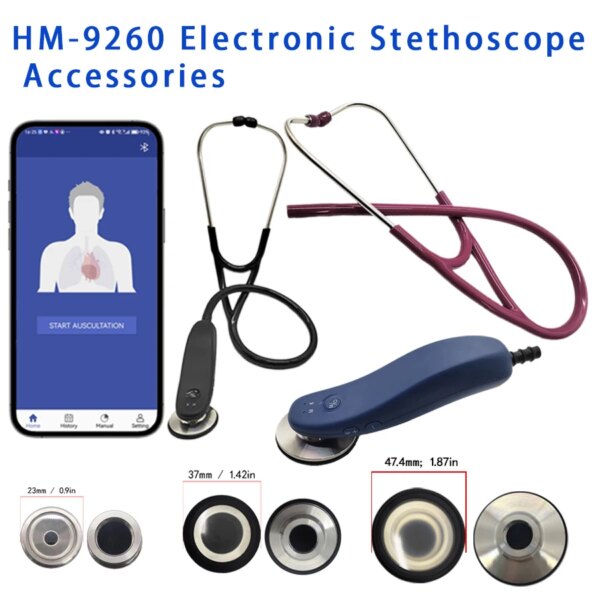 HM-9260 Electronic Stethoscope Accessories Stethoscope Rubber Tube Electronic Doctor Digital Stethoscope Accessory Parts