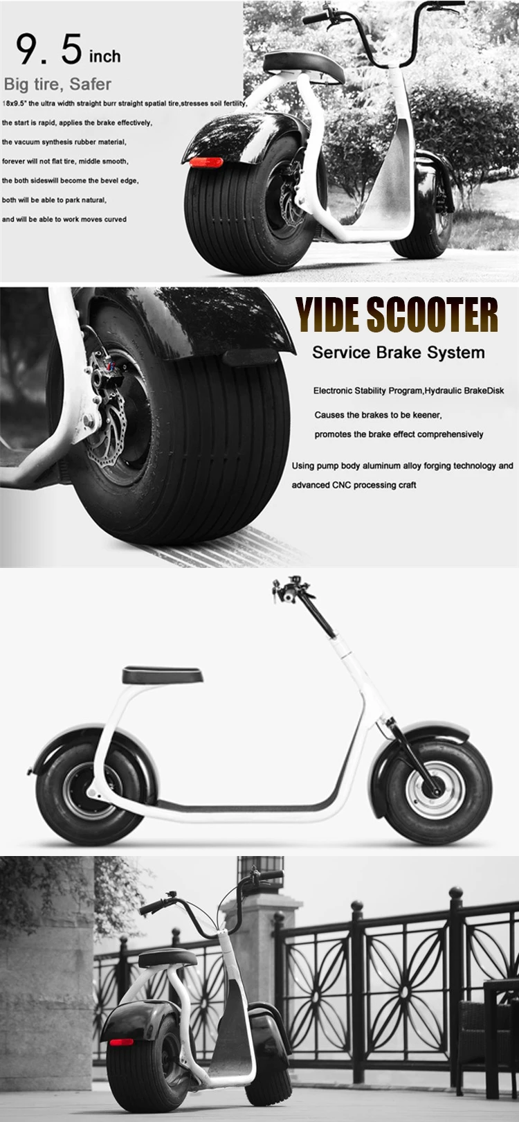 With Best Quality and Low Price Factory Ecc Citycoco Electric Snow Scooter