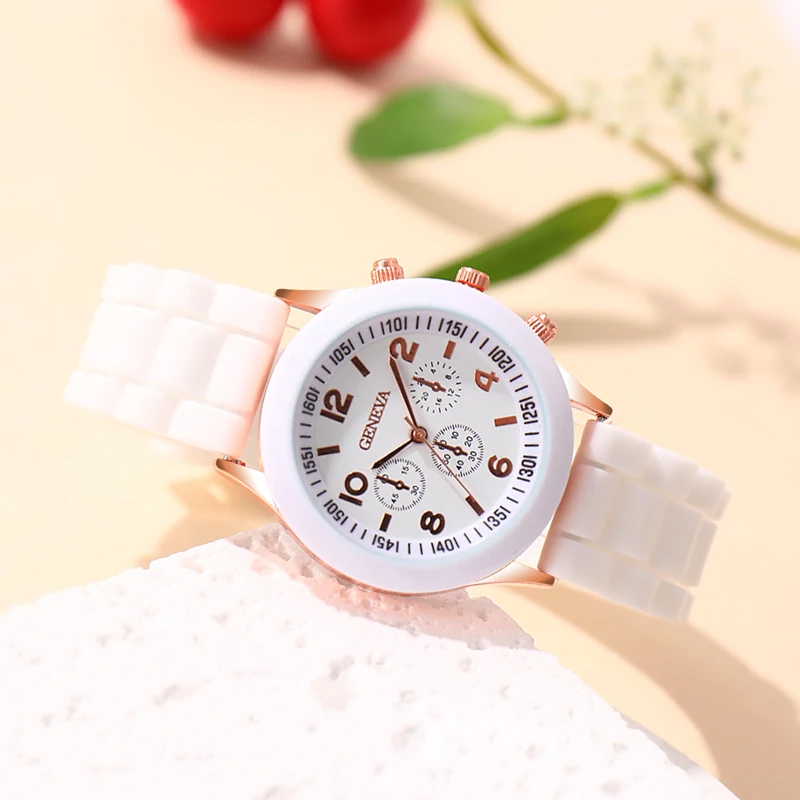 Reloj Mujer Fashion Women Watches White Silicone Jelly Quartz Watch Ladies Dress Wrist Watch Gifts for Girls Relogio Feminino - Image 4