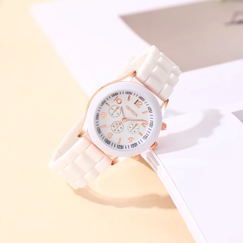 Reloj Mujer Fashion Women Watches White Silicone Jelly Quartz Watch Ladies Dress Wrist Watch Gifts for Girls Relogio Feminino - Image 3