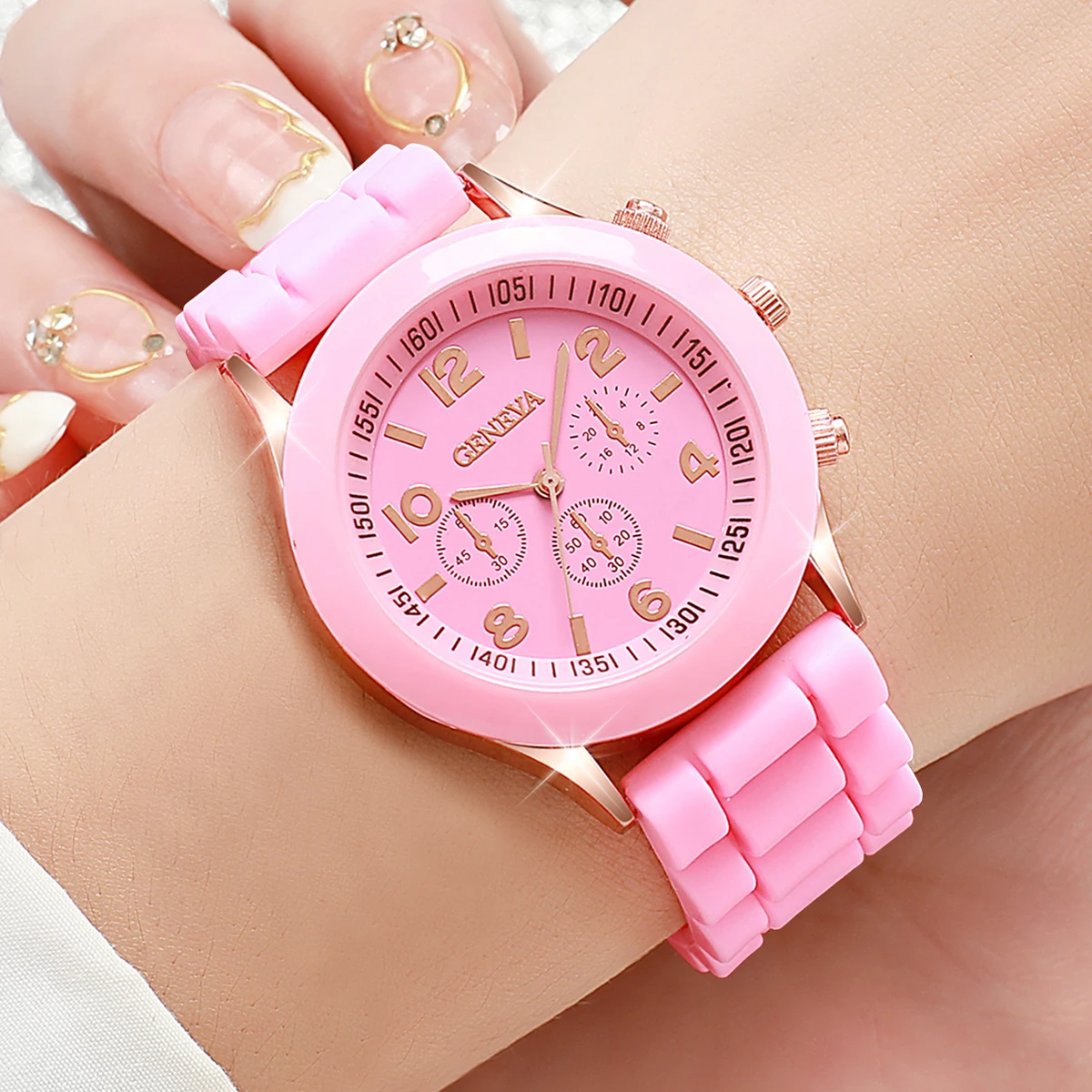2/3PCS Fashion Silicone Band Women Watches Arabic Dial Ladies Quartz Watch Set Reloj Mujer(Without Box) - Image 4