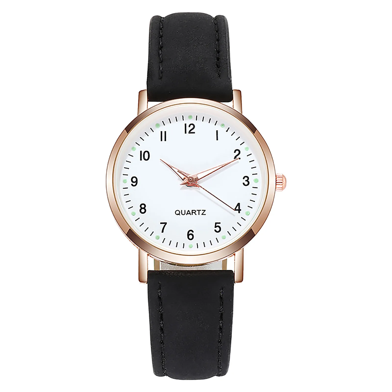 Ladies Diamond-studded Luminous Retro Female Watch Leather Belt Quartz Watch Women Simplicity Casual Decoration Wristwatches