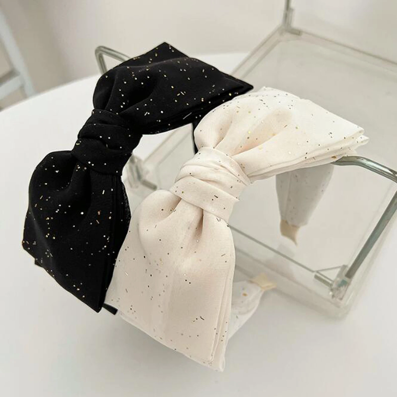 PROLY New Fashion Hairband For Women Fresh White Black Headband Cross Knot Turban Autumn Headwear Hair Accessories