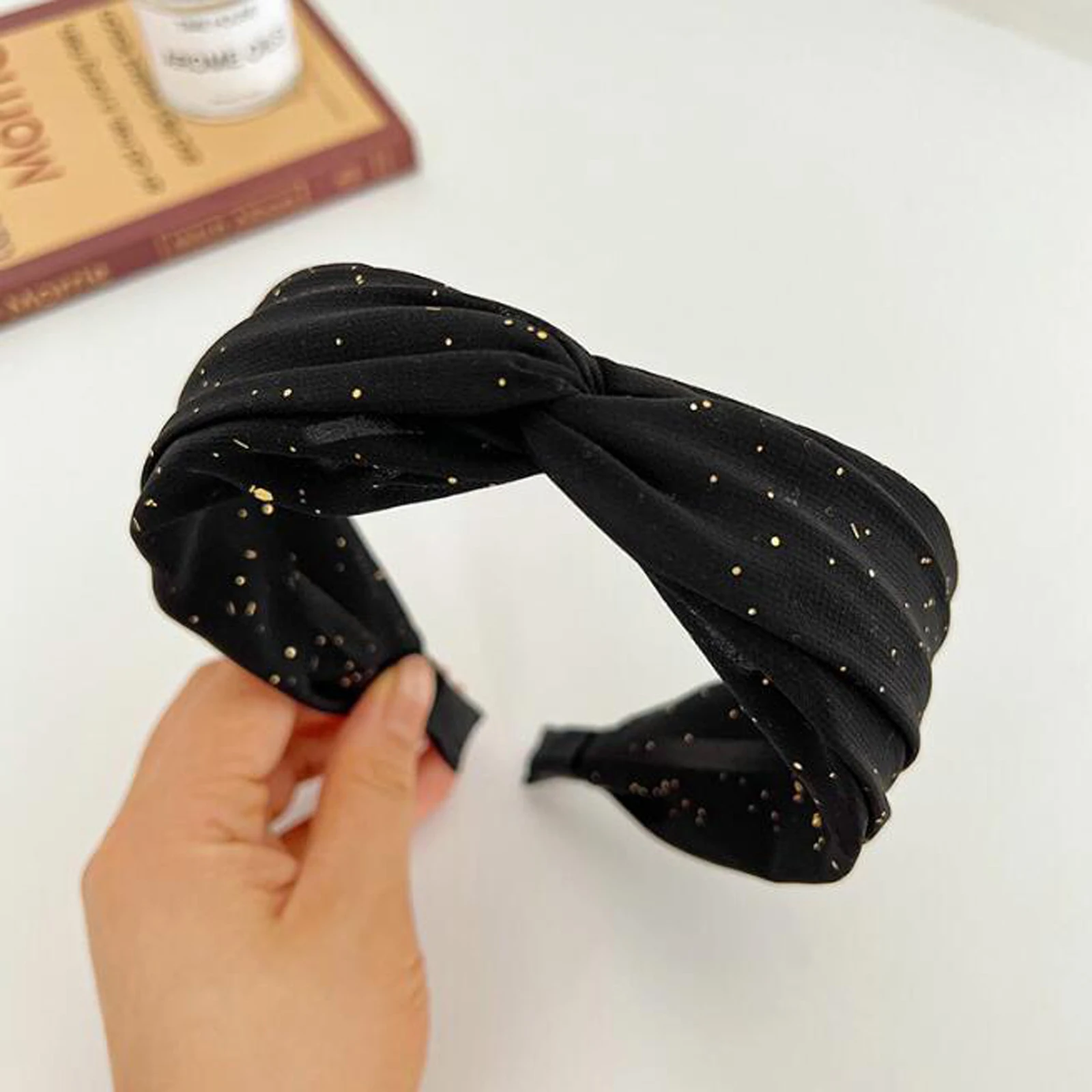 PROLY New Fashion Hairband For Women Fresh White Black Headband Cross Knot Turban Autumn Headwear Hair Accessories