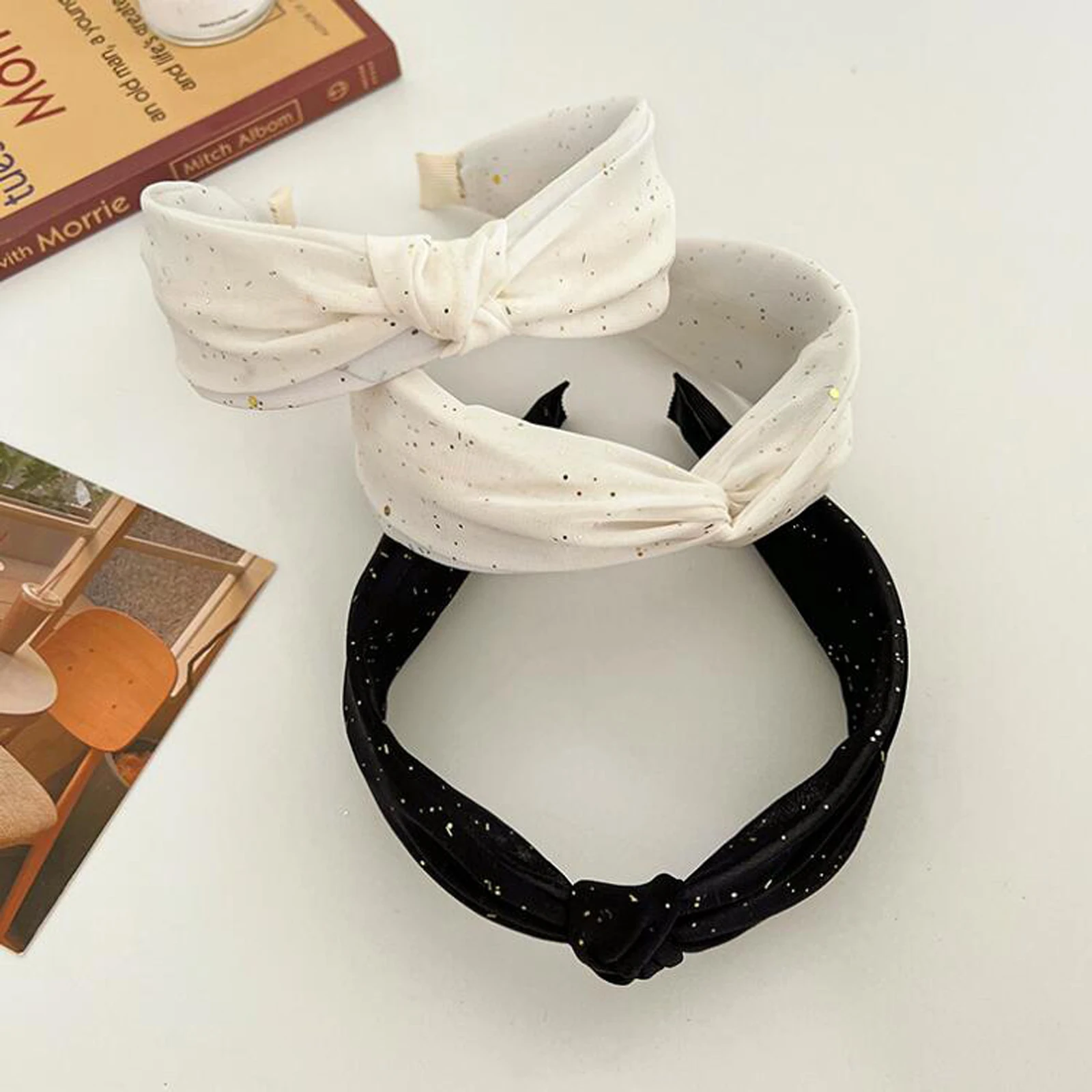 PROLY New Fashion Hairband For Women Fresh White Black Headband Cross Knot Turban Autumn Headwear Hair Accessories