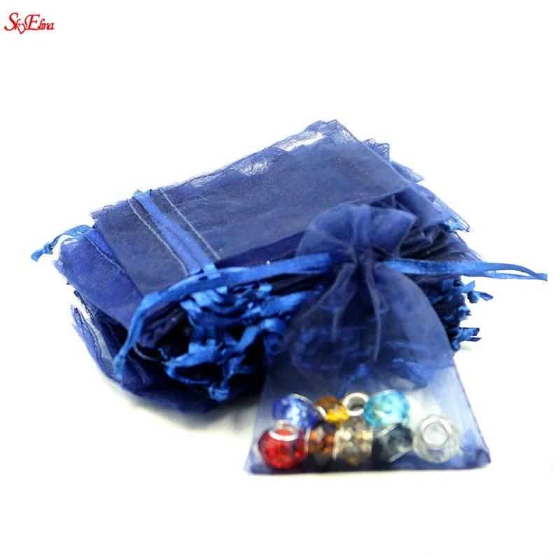 7x9 9x12 10x15 13x18cm 50 Pieces 19 Colors Jewelry Bag Wedding Gift Organza Jewelry Bag Display Packaging Jewelry Pouches 5Z