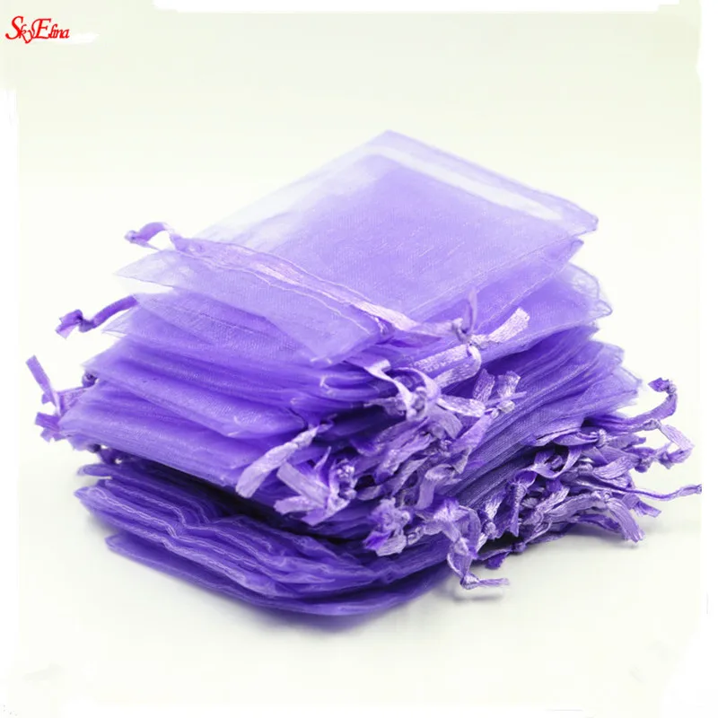 7x9 9x12 10x15 13x18cm 50 Pieces 19 Colors Jewelry Bag Wedding Gift Organza Jewelry Bag Display Packaging Jewelry Pouches 5Z