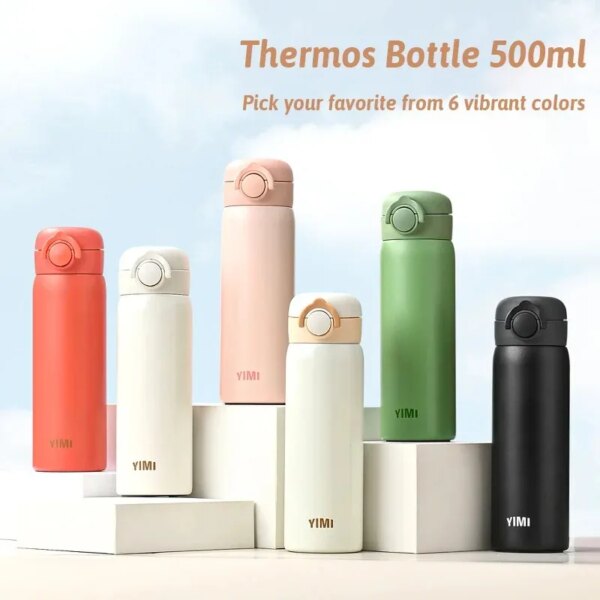 500ML Thermos Bottle Vacuum Flasks Tumbler 316 Stainless Steel Thermal Water Bottle Keep Hot And Cold Insulated Cup Drinkware