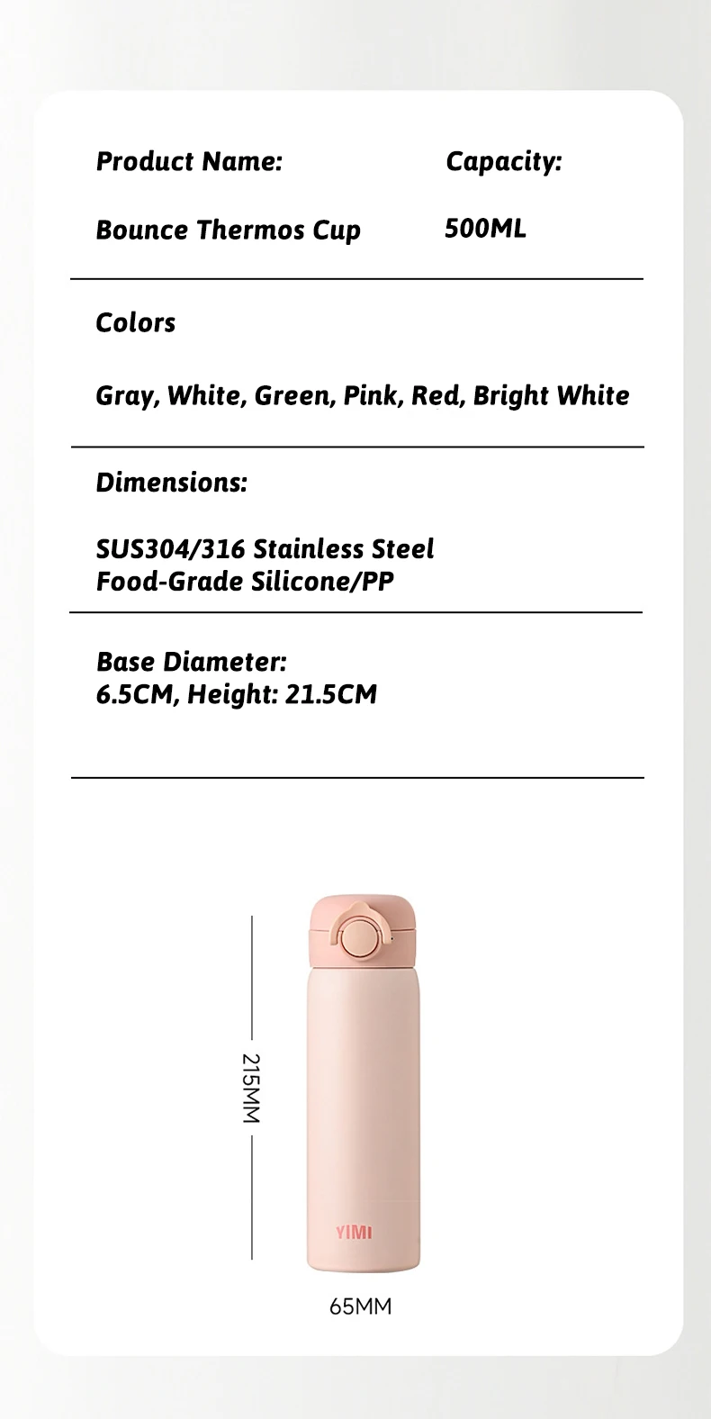 500ML Thermos Bottle Vacuum Flasks Tumbler 316 Stainless Steel Thermal Water Bottle Keep Hot And Cold Insulated Cup Drinkware 500ML Thermos Bottle Vacuum Flasks Tumbler 316 Stainless Steel Thermal Water Bottle Keep Hot And Cold Insulated Cup Drinkware