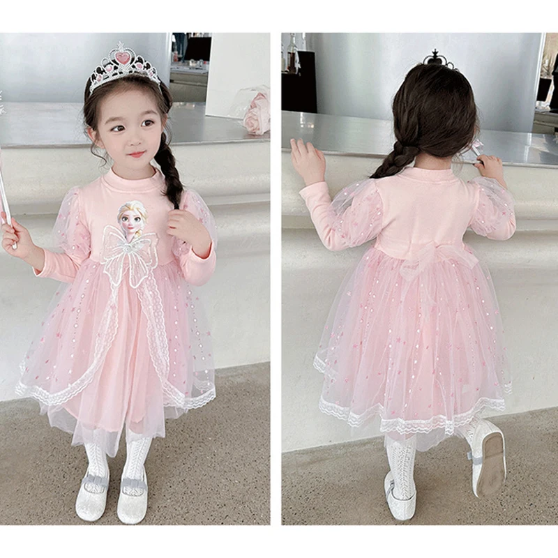 Spring Autumn Frozen Elsa Children's Party Dresses Birthday Dress For Girls Kids' Dresses Vestido Princesa Niña Para Cumpleaños
