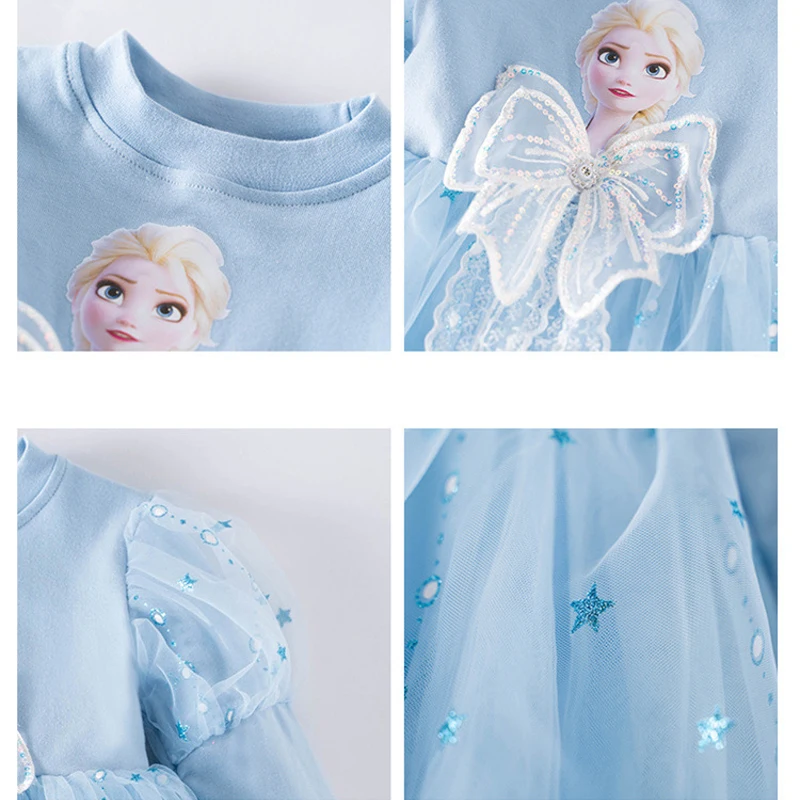 Spring Autumn Frozen Elsa Children's Party Dresses Birthday Dress For Girls Kids' Dresses Vestido Princesa Niña Para Cumpleaños