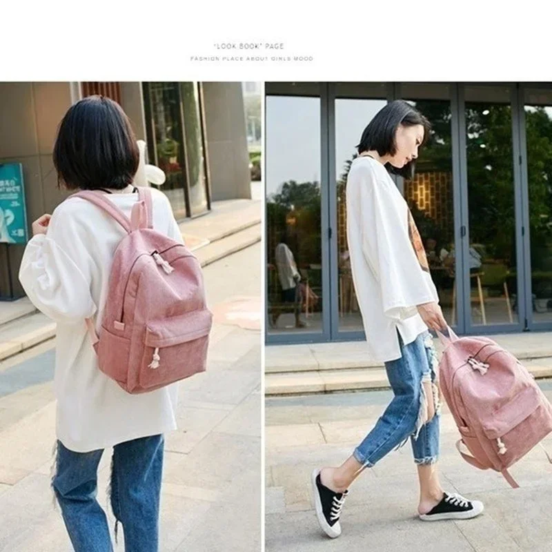 Minimalist Trendy Striped Backpack Large Capacity Casual Korean Edition Student Backpack Travel Bag Four Seasons Edition