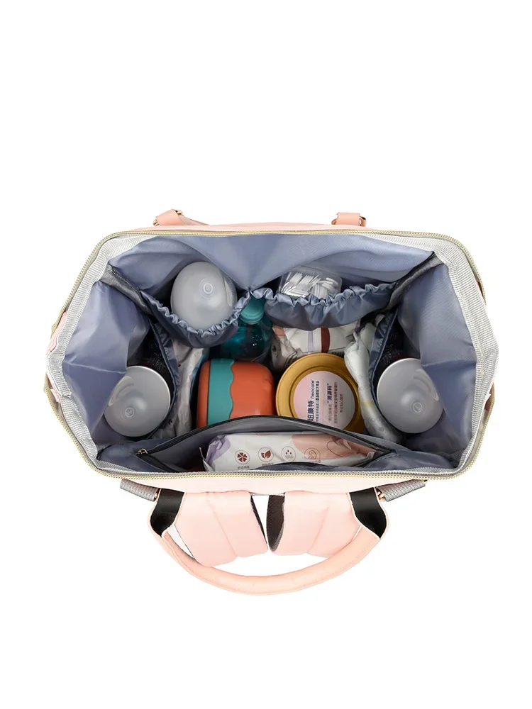 Women's Fashion Backpack Oxford Fabric Handbag Mommy Bag for Babies Travel Back Pack Multifunctional Waterproof Shoulder Bag