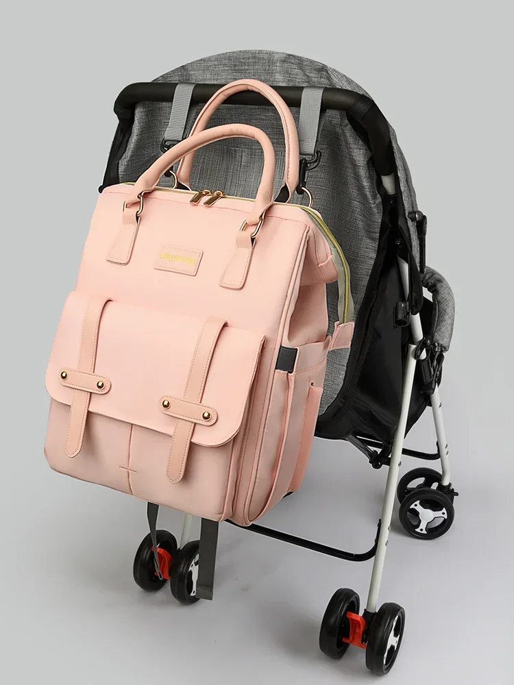 Women's Fashion Backpack Oxford Fabric Handbag Mommy Bag for Babies Travel Back Pack Multifunctional Waterproof Shoulder Bag