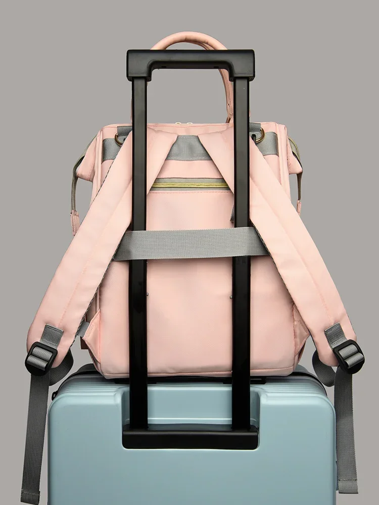 Women's Fashion Backpack Oxford Fabric Handbag Mommy Bag for Babies Travel Back Pack Multifunctional Waterproof Shoulder Bag