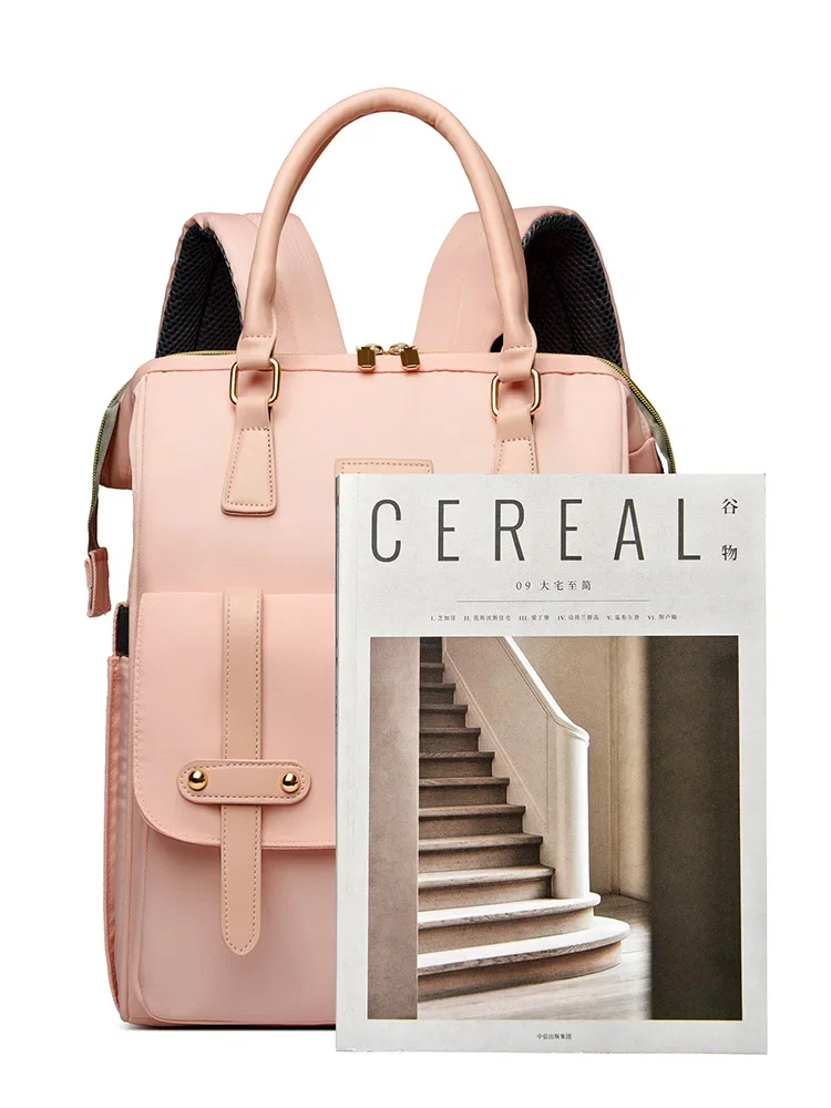 Women's Fashion Backpack Oxford Fabric Handbag Mommy Bag for Babies Travel Back Pack Multifunctional Waterproof Shoulder Bag