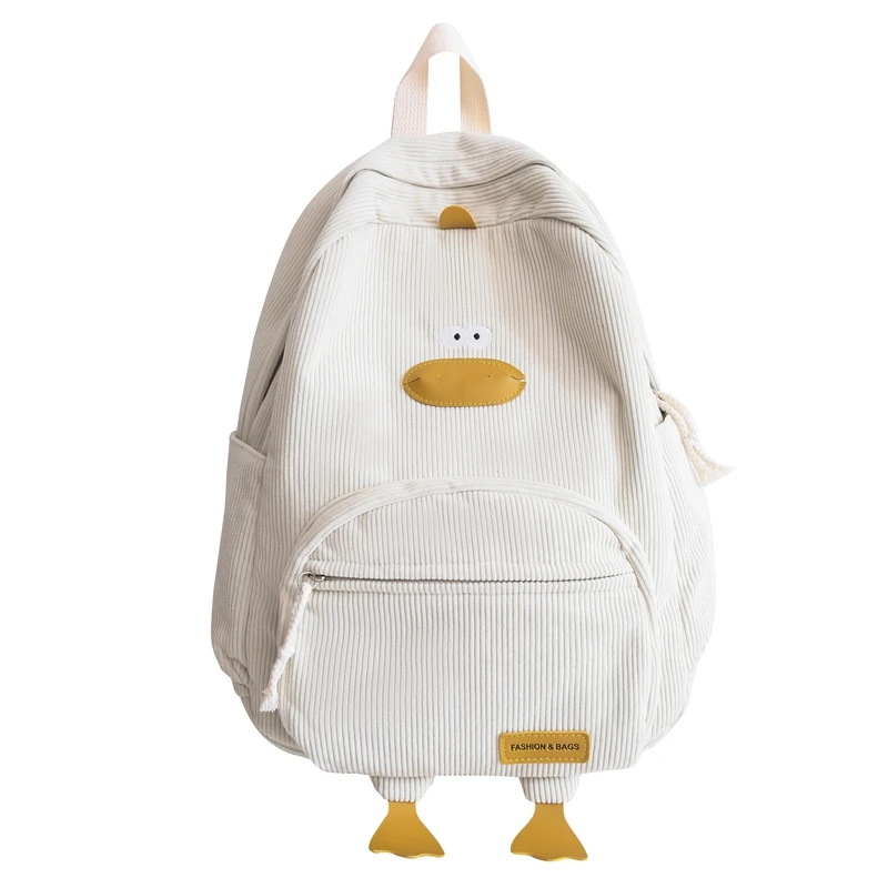 Cartoon Duck Kids Backpack Bag for Girls Boys Canvas Primary Student Children School Bags Portable Children Travel Bag