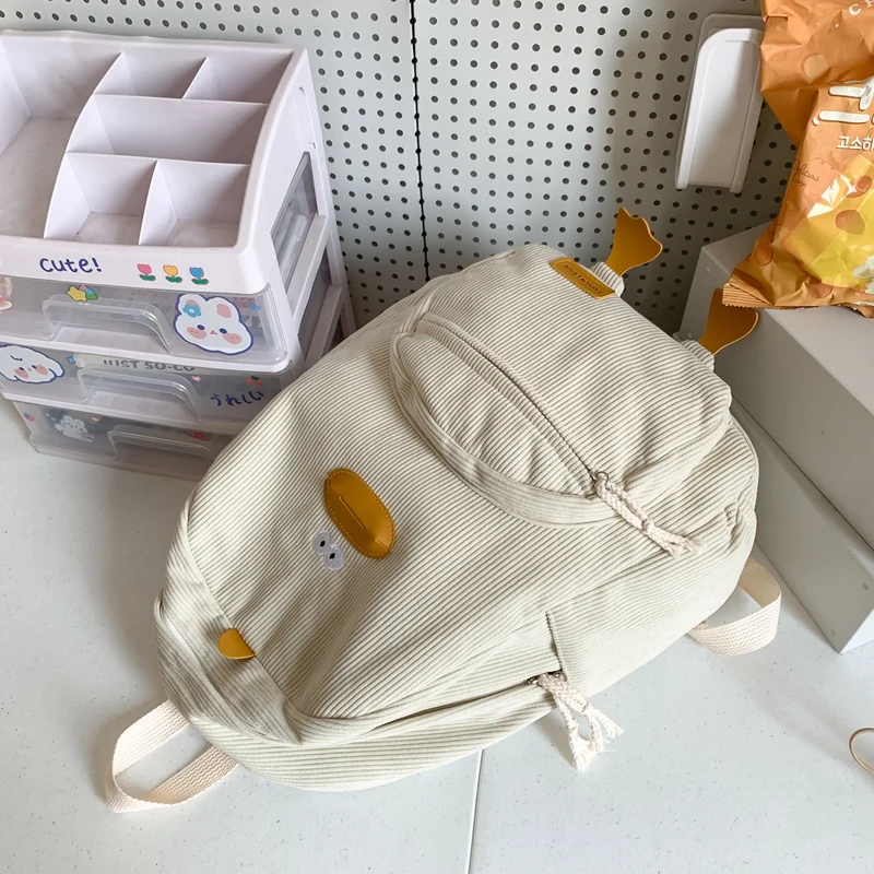 Cartoon Duck Kids Backpack Bag for Girls Boys Canvas Primary Student Children School Bags Portable Children Travel Bag