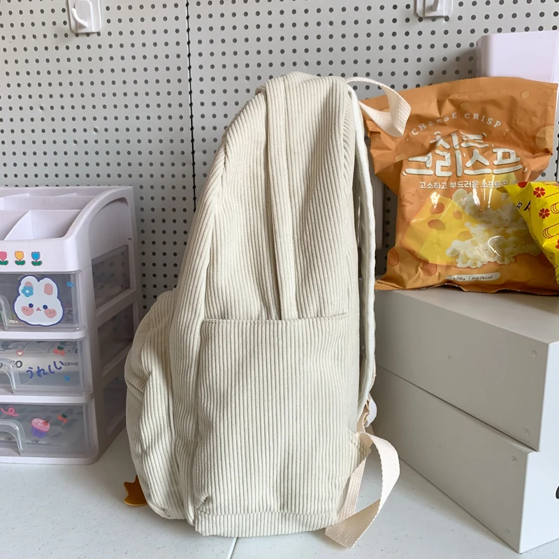 Cartoon Duck Kids Backpack Bag for Girls Boys Canvas Primary Student Children School Bags Portable Children Travel Bag