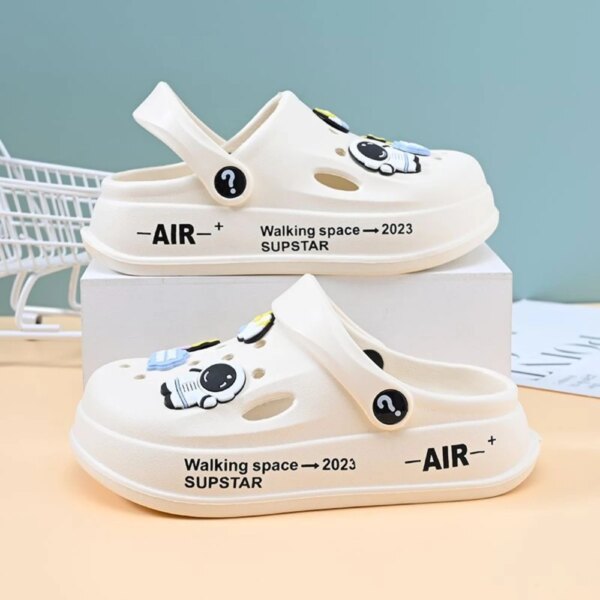 New 170/180/190/200mm Kid's Breathable Outdoor Casual Sandals Summer Non-slip Thick Sole Closed-Toe Cute Baby Toe Beach Slippers