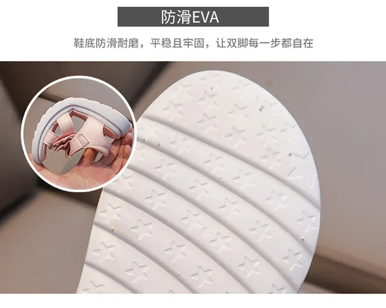 Kid Shoe Girl Soft Soles Casual Shoe Fashionable Princess Shoes New Water Diamond Beach Shoes Bow Shaped Girl Sandals Sandálias