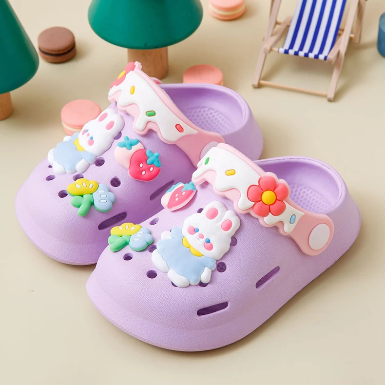 Girls Sandals Trendy Cute Cartoon Soft Sole Clogs For Baby Breathable Non-slip Clogs For Indoor Outdoor Beach Garden Shoes Girls Sandals Trendy Cute Cartoon Soft Sole Clogs For Baby Breathable Non-slip Clogs For Indoor Outdoor Beach Garden Shoes