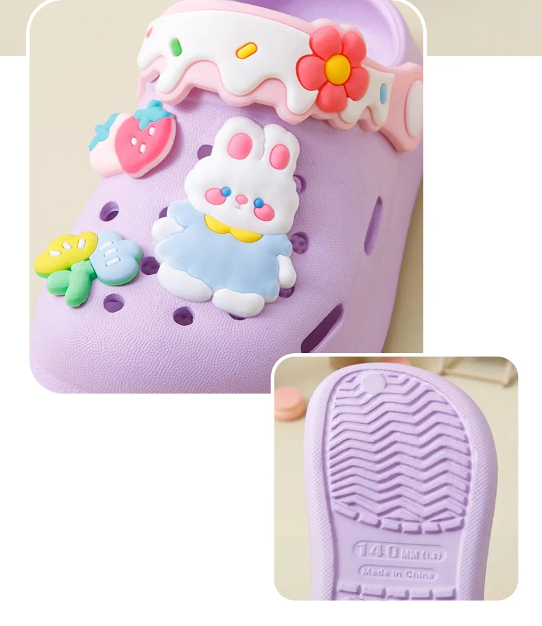 Girls Sandals Trendy Cute Cartoon Soft Sole Clogs For Baby Breathable Non-slip Clogs For Indoor Outdoor Beach Garden Shoes Girls Sandals Trendy Cute Cartoon Soft Sole Clogs For Baby Breathable Non-slip Clogs For Indoor Outdoor Beach Garden Shoes